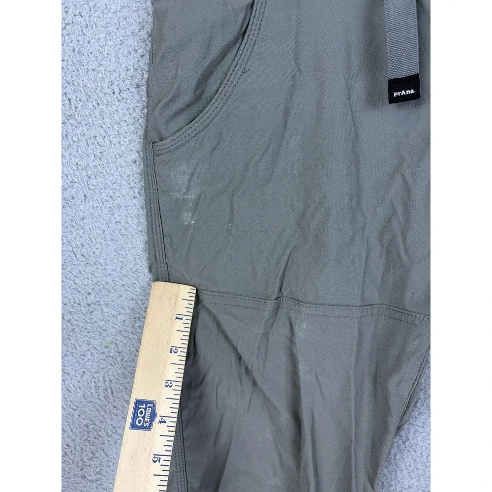 PrAna Pants Mens 36x29 Gray Slim Fit Hiking Cargo Adjustable Waist Outdoor Tech